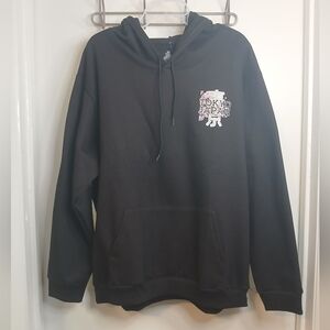 New! Launder Black Tokyo Japan Cherry Blossom Front & Back Graphic Hoodie 2X
